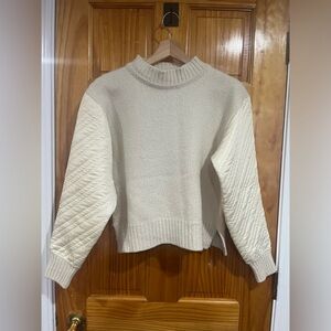 Chloé Stora Theodore Balloon Sleeve Quiet Luxury Pullover Sweater